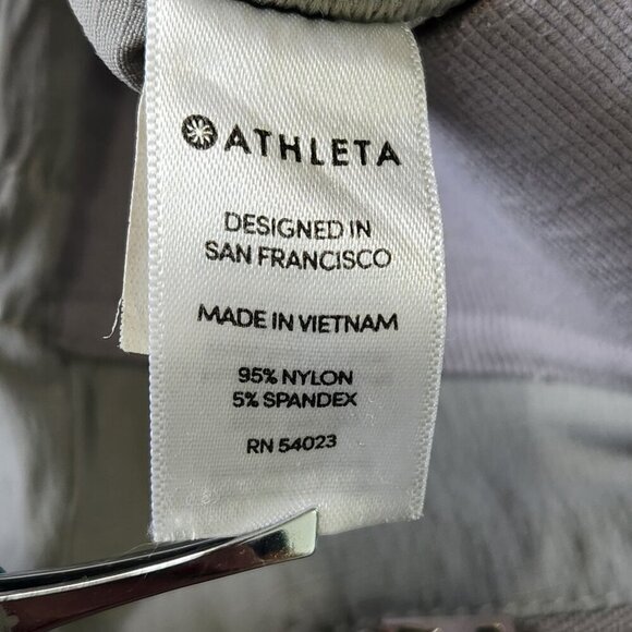Athleta‎ Mod Trekkie Crop Pant 2 Gray Pull On Ankle Zip Stretch Urban Athleisure - Picture 8 of 12
